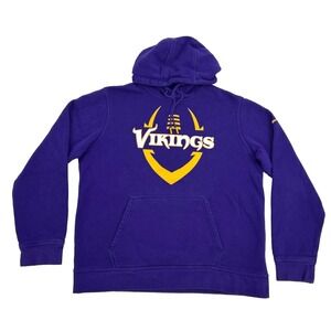 Minnesota Vikings Sweatshirt Men's‎ L Purple Nike NFL Team Apparel Hoodie